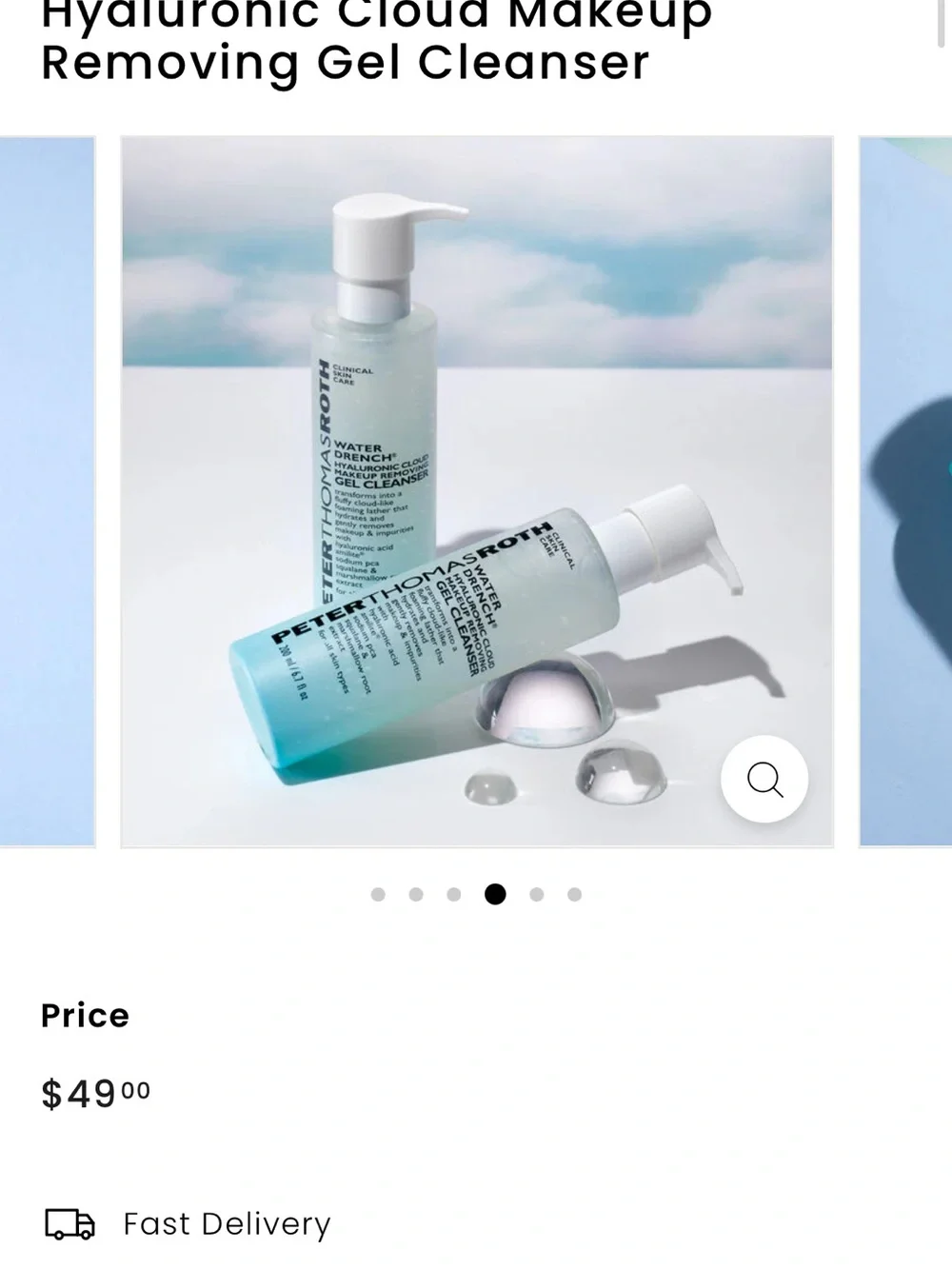 Peter Thomas Roth Aqua Blue Gel Cleanser Bottle